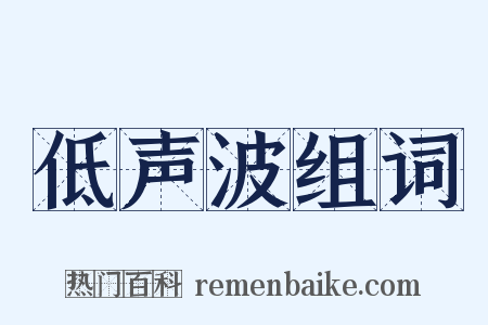 低声波组词是什么意思的图片